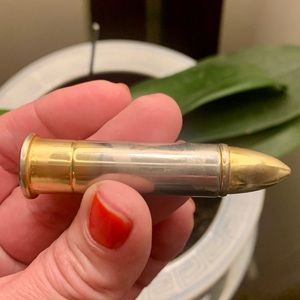 Vtg Italian Brass Copper Bullet Stash Pill Holder